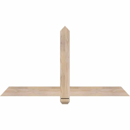 Ekena Millwork Eugene Smooth Timber Gable Bracket, Douglas Fir, 48"W x 26"H x 1 1/2"D x 3 1/2"F, 13/12 Pitch GBW048X26X0204EUG00SDF